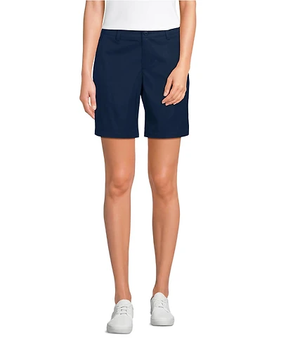 Lands' End School Uniform Women's Active Performance 9" Chino Shorts