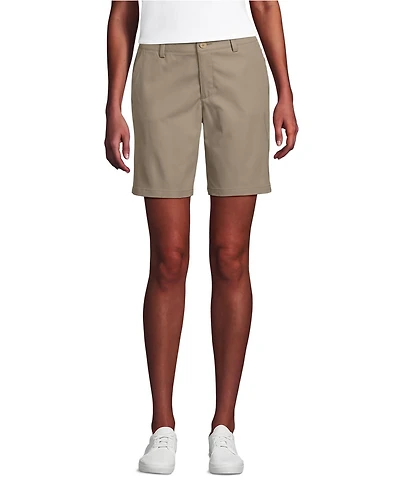 Lands' End School Uniform Women's Active Performance 9" Chino Shorts