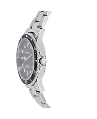 Peugeot Men's 40mm Black Dial Sport Bezel Stainless Steel Bracelet Watch