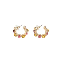 Sohi Stone Hoop Earrings