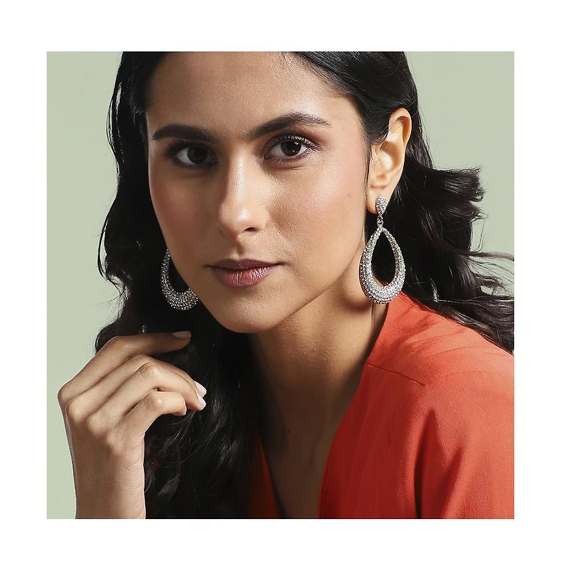Sohi Hollow Pear Drop Earrings