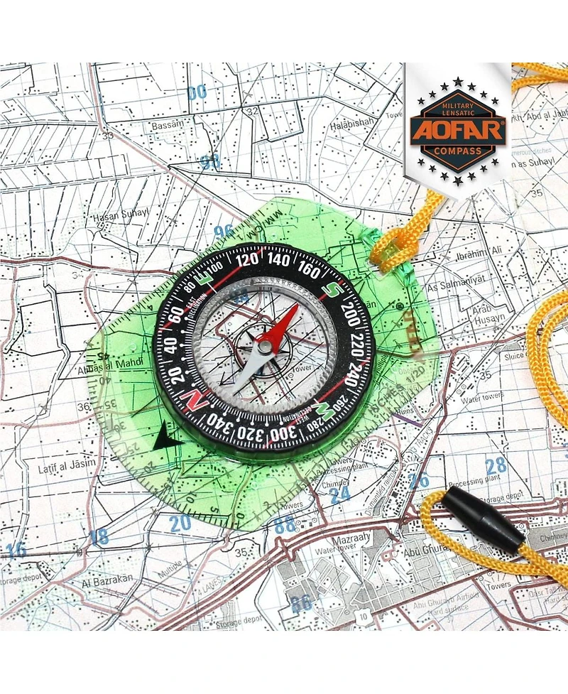 Aofar Orienteering Compass Af-362 for Hiking, Boy Scout Compass for Kids, Professional Field Compass for Map Reading,Navigation and Survival Lightweig