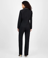 Le Suit Women's Piping-Trim Two-Button Pantsuit
