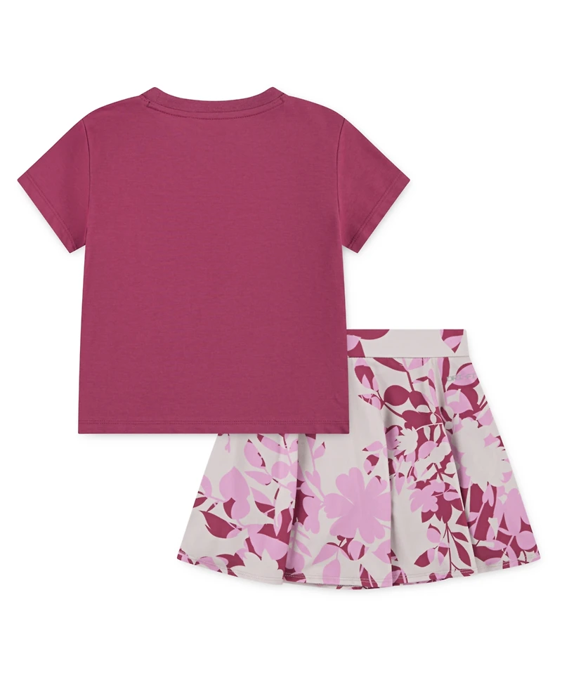 Nike Little Girls 2-Piece Printed Club T-Shirt and Scooter Set