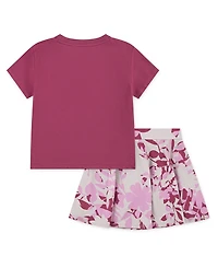 Nike Little Girls 2-Piece Printed Club T-Shirt and Scooter Set