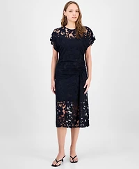 Boss Orange Women's Floral Lace Midi Dress
