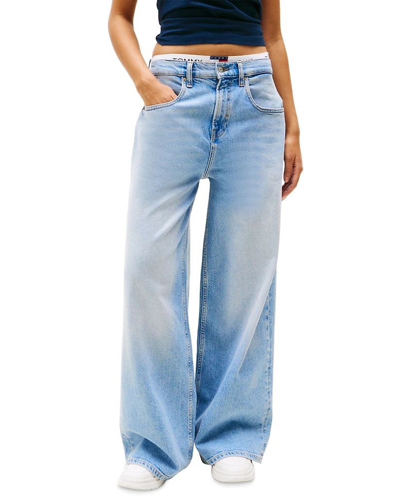 Tommy Jeans Women's Charlie Mid Rise Loose Wide Leg