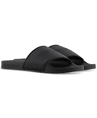 A|X Armani Exchange Men's Logo Embossed Slip-On Slide Sandals