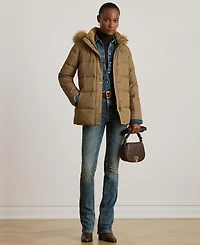 Lauren Ralph Women's Faux-Fur Hooded Puffer Coat