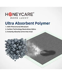 HoneyCare Carbon All-Absorb Puppy Training Pads Dog Potty Pads Absorb Eliminating Urine Odor, Jumbo-Size Charcoal Puppy Pad Xl 28x34 inch, 80ct