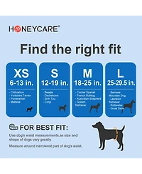 HoneyCare Paw & Dog Bone Print All-Absorb Male Dog Wrap, XSmall, 100ct