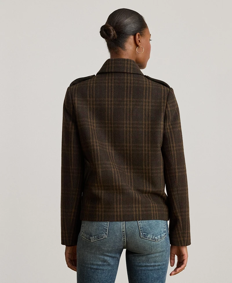 Lauren Ralph Women's Short Double-Breasted Wool Coat