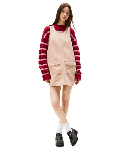 Tommy Jeans Women's Cotton Pinafore Sleeveless A-Line Dress