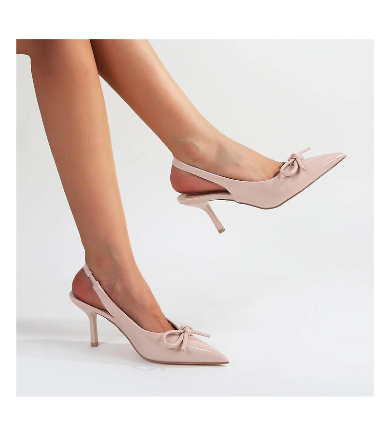 Cree Bow Accent Slingback Pumps
