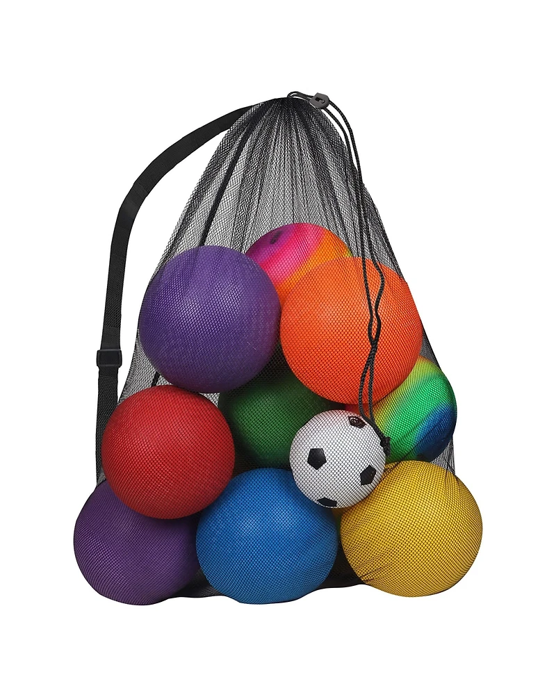 30" x 40" Extra-Large Mesh Sports Ball Drawstring Bag with Adjustable Shoulder Strap (Several Colors Available