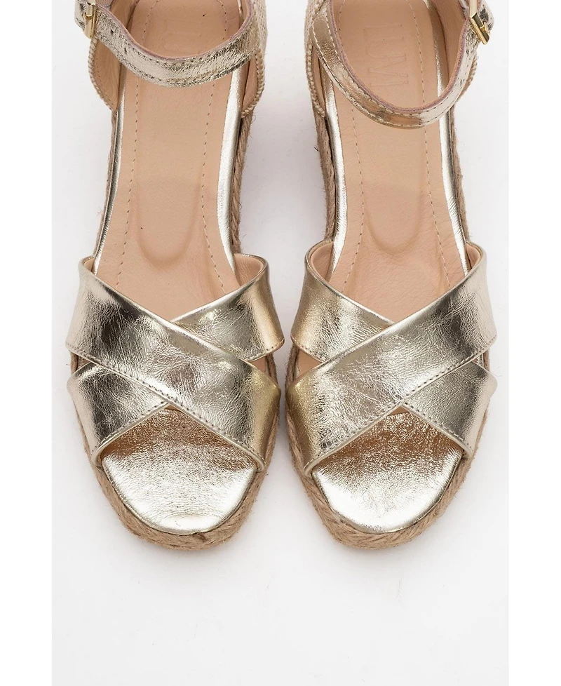 Miria Leather Platform Espadrille (Women)