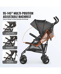 Slickblue Kids Lightweight Stroller Compact Easy Fold Adjustable Backrest Storage