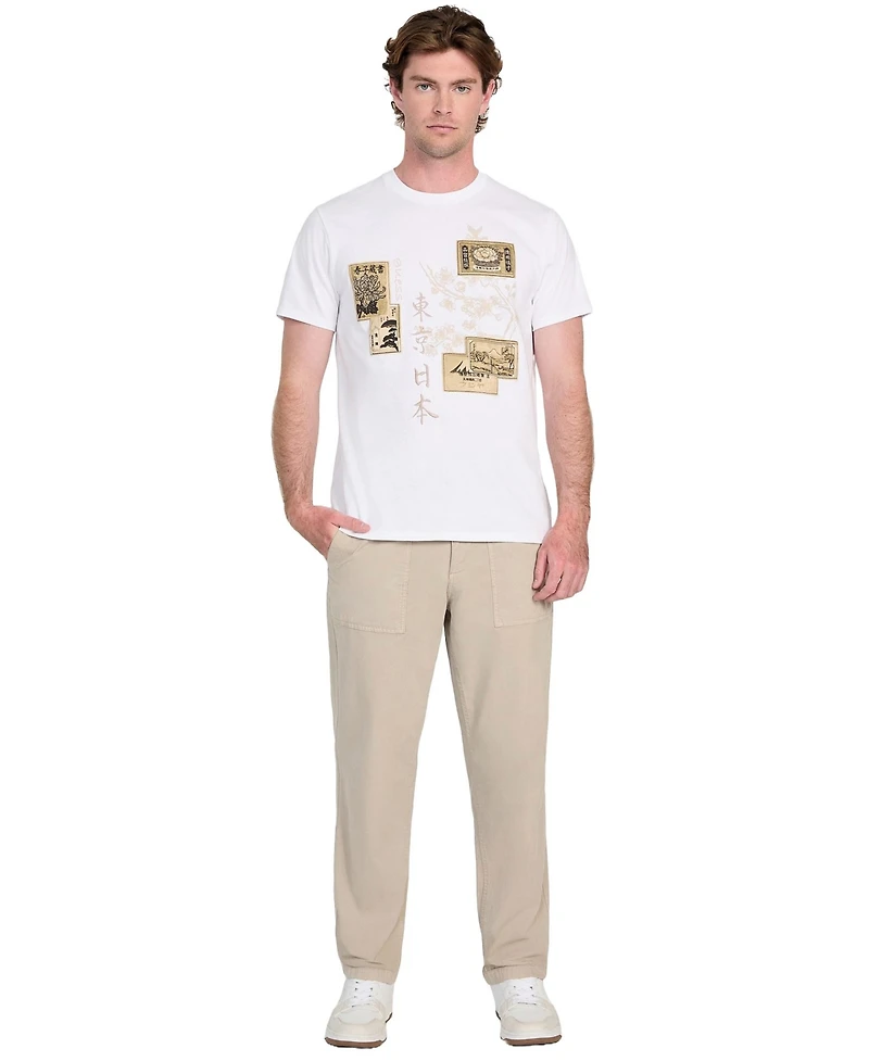 Guess Men's Basic Japanese Stamp T-Shirt