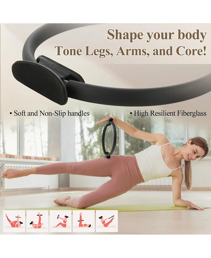 Mikolo Pilates Box for Reformer – Durable Pu Leather, Anti-Slip, Includes Pilates Ring