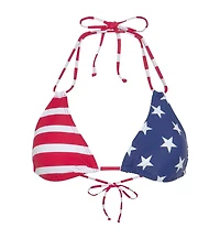 Lascana Women's American Flag Triangle Bikini Swimsuit Top Bra Sizing