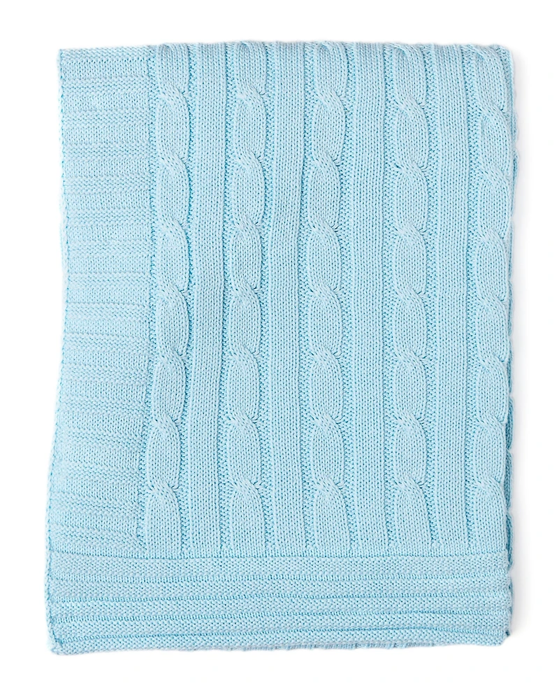 3 Stories Trading Baby Boy Cable Knit Cotton Blanket