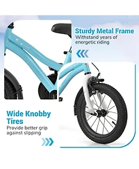 Kids Bike 14-Inch Children Training Bicycle with 2 Brake for 3-8 Years Old