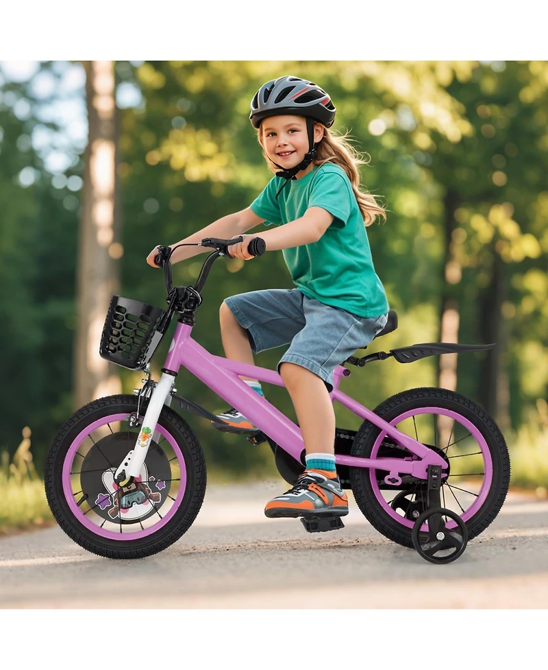 14 Inch Kids Bike for 3-8 Years Old Sport Bicycle with Adjustable Handlebar and Saddle