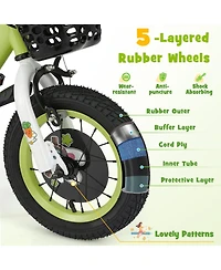 14 Inch Kids Bike Adjustable with Detachable Training Wheels for 3-8 Years Old