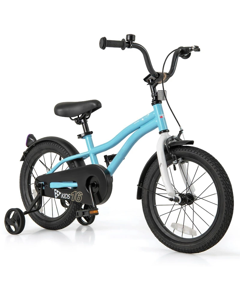 Kids Bike 16-Inch Children Training Bicycle with 2 Brake for 3-8 Years Old