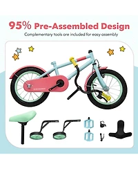 Kids Bike with Adjustable Handlebar and Saddle Blue