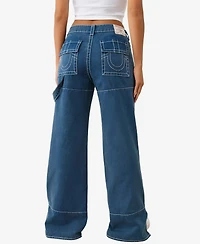 True Religion Women's Bobbi Big T Baggy Carpenter Jeans