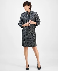 Le Suit Women's Open-Front Jacket & Sleeveless Dress Set