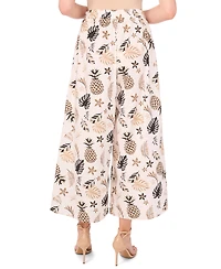 Sam & Jess Women's Printed Pull-On Wide-Leg Pants
