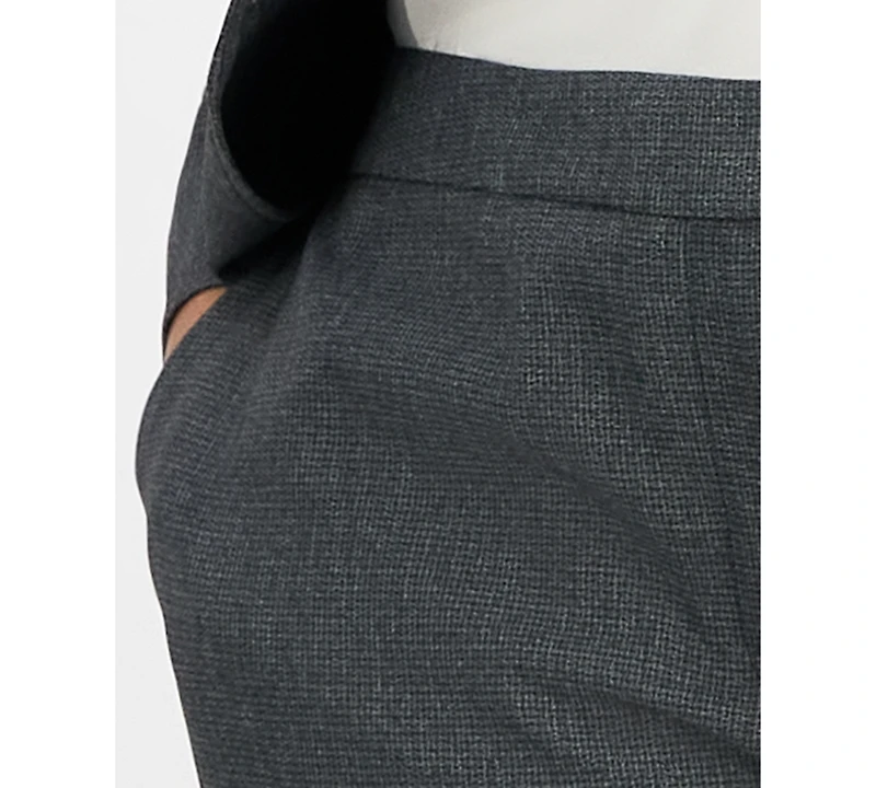 Le Suit Plus Notched Collar Wide-Leg Pantsuit Set