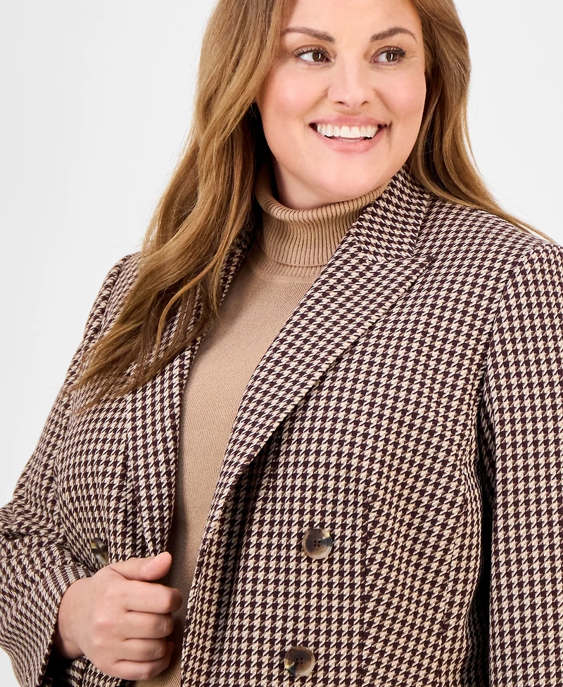 Anne Klein Plus Houndstooth Blazer
