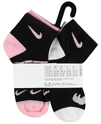Nike Little Girls Ankle Socks, 6 Pack