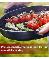 Alva Nori 11" Pre-Seasoned Cast Iron Grill Pan