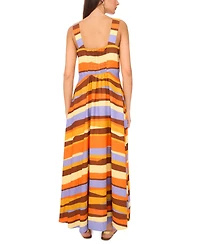 Vince Camuto Women's Striped Square-Neck Maxi Dress