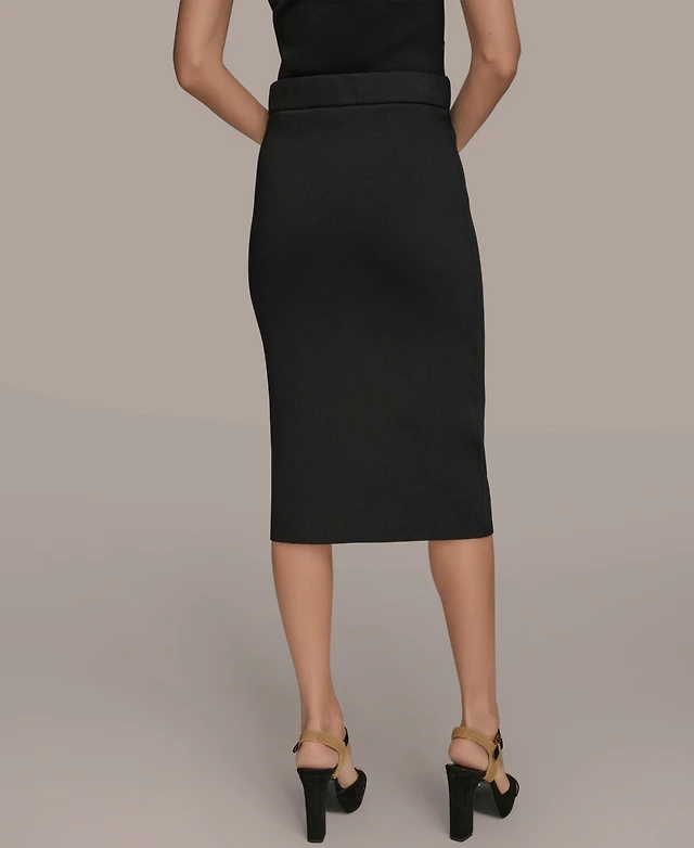 Knit Fabric Macy's Pencil Skirt Pencil Skirts Emaline Black