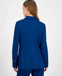 Anne Klein Women's Curved-Lapel Double-Pocket Blazer