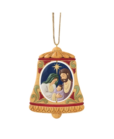 Jim Shore Rotating Holy Family In Bell Hanging Ornament