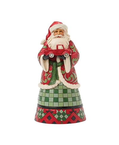 Jim Shore Highland Glen Santa Holding Truck