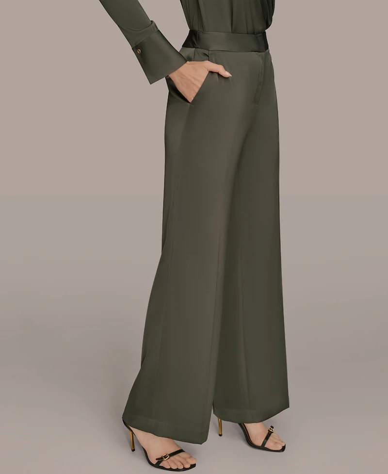 Donna Karan New York Women's Charmeuse Wide-Leg Pants
