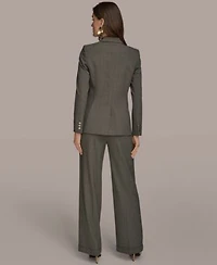 Donna Karan New York Womens One Button Jacket Charmeuse Wide Leg Pants