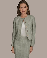 Donna Karan New York Women's Collarless Tweed Jacket