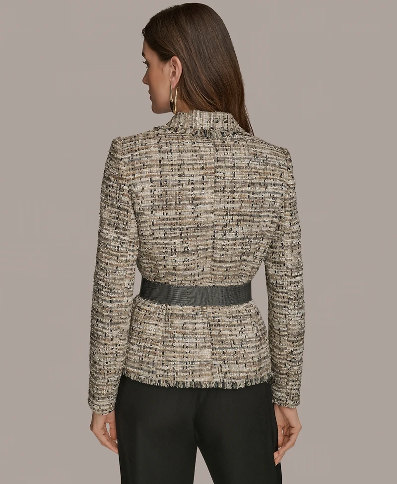 Donna Karan New York Women's Belted Tweed Jacket