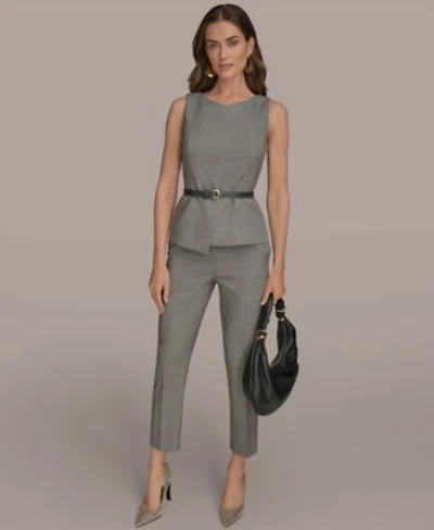 Donna Karan New York Womens Sleeveless Belted Top Slim Leg Ankle Pants