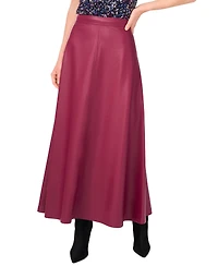 Vince Camuto Women's Faux-Leather Seamed Maxi Skirt
