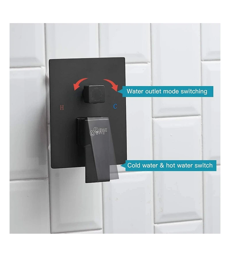 Greenspring 3-Spray Patterns With 2.5 Gpm in. Showerhead Wall Mounted Dual Shower Heads Valve Brushed Nickel