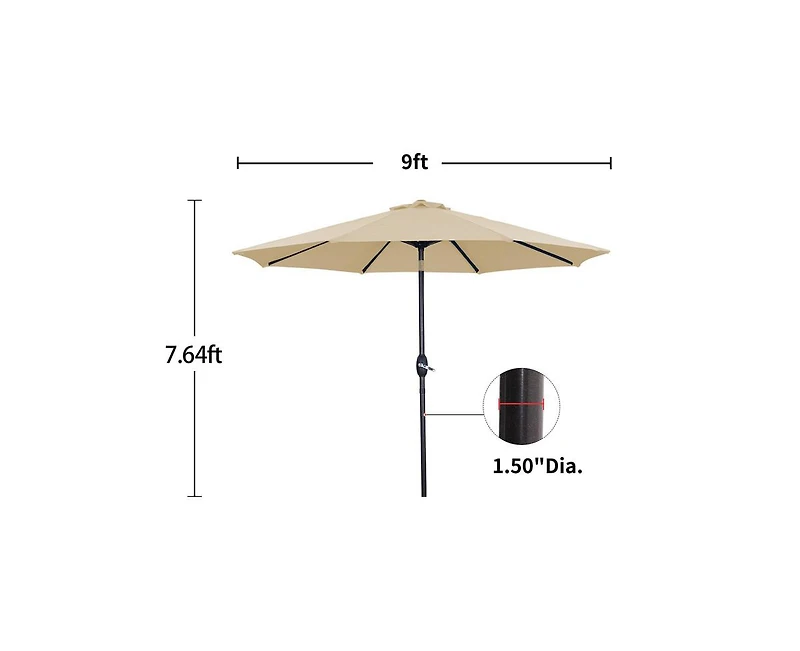 Casainc 9ft Outdoor Market Umbrella
